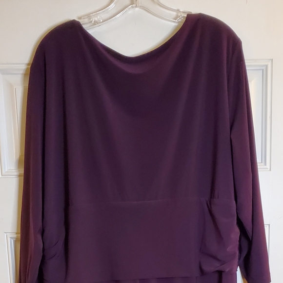 💎 Chaps dresses purple fashionable with swoop design at the waist. Size 24W - Picture 6 of 7